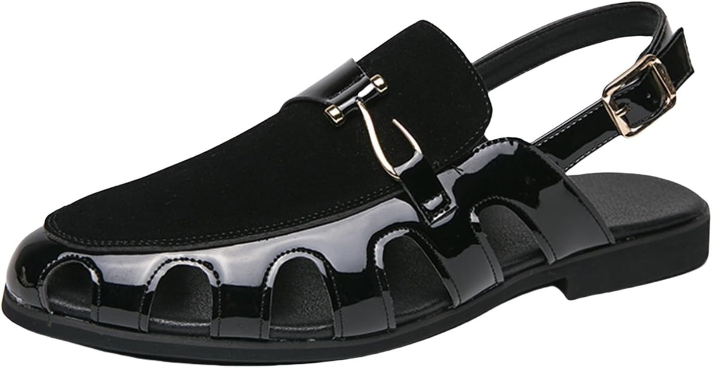 Мужские лоферы из кожи с закрытым носком, сандалии для ходьбы, стильные слипоны, мюли с регулировкой пряжки, дышащие с низким каблуком Generic, черный
Мужские лоферы из кожи с закрытым носком, сандалии для ходьбы, стильные слипоны, мюли с регулировкой пряжки, дышащие с низким каблуком Generic, черный