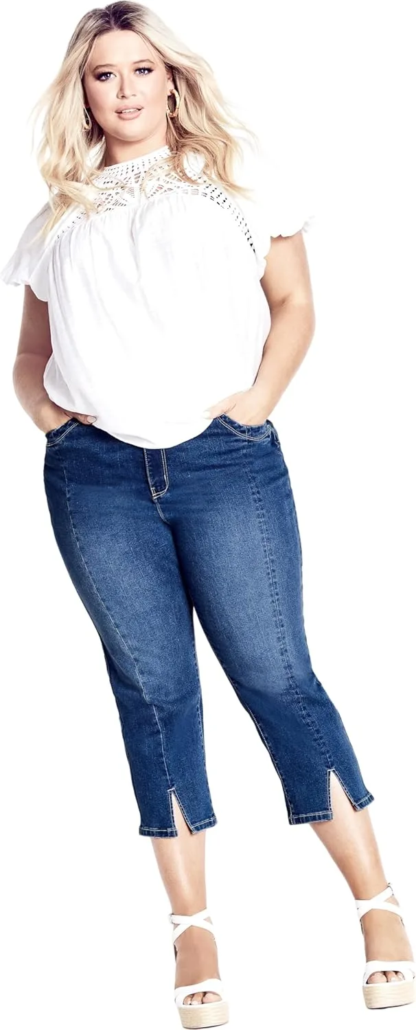 Женские джинсовые капри Avenue с разрезом
Женские джинсовые капри Avenue с разрезом