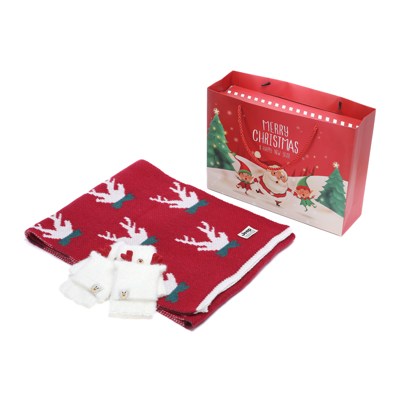 Jeep Плед из плюшевой пряжи унисекс, Christmas Deer Red+Glove+Christmas Box 
Jeep Плед из плюшевой пряжи унисекс, Christmas Deer Red+Glove+Christmas Box