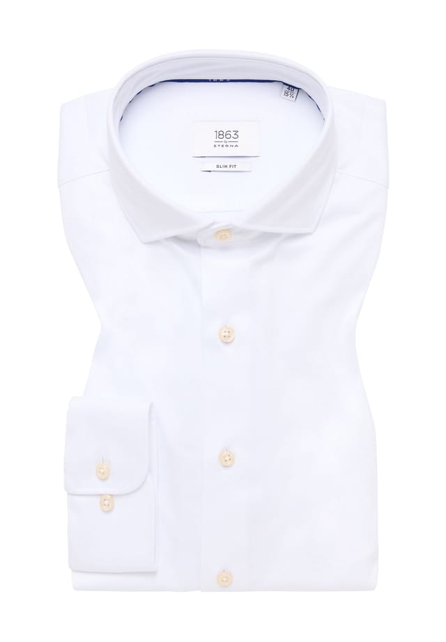 1863 by business рубашка облегающего кроя с длинными рукавами и воротником-стойкой Eterna, белый
1863 by business рубашка облегающего кроя с длинными рукавами и воротником-стойкой Eterna, белый