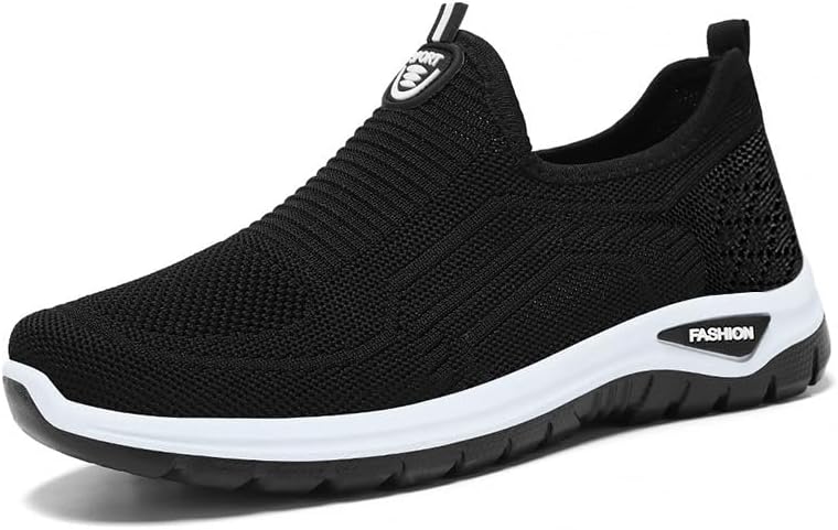 Мужские вязаные повседневные кроссовки с дышащей сеткой для ходьбы и повседневного ношения. Удобные мягкие лоферы с легкой подошвой, легкие обувь без шнурков для работы и путешествий Qacksv, черный
Мужские вязаные повседневные кроссовки с дышащей сеткой для ходьбы и повседневного ношения. Удобные мягкие лоферы с легкой подошвой, легкие обувь без шнурков для работы и путешествий Qacksv, черный