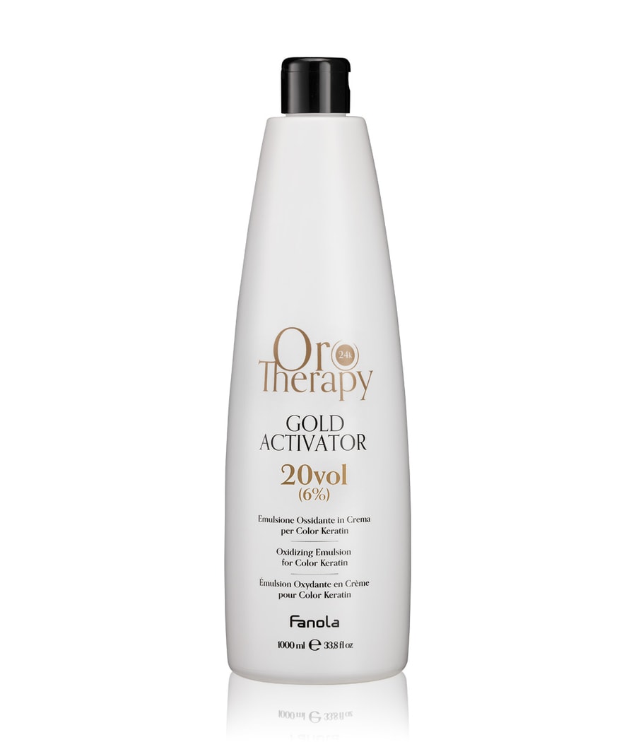 Лосьон для волос Fanola Oro Therapy Gold Activator 6%, 1000 ml
Лосьон для волос Fanola Oro Therapy Gold Activator 6%, 1000 ml