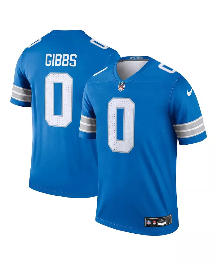 Мужская футболка Detroit Lions Team Legend синего цвета с именем Jahmyr Gibbs Nike
Мужская футболка Detroit Lions Team Legend синего цвета с именем Jahmyr Gibbs Nike