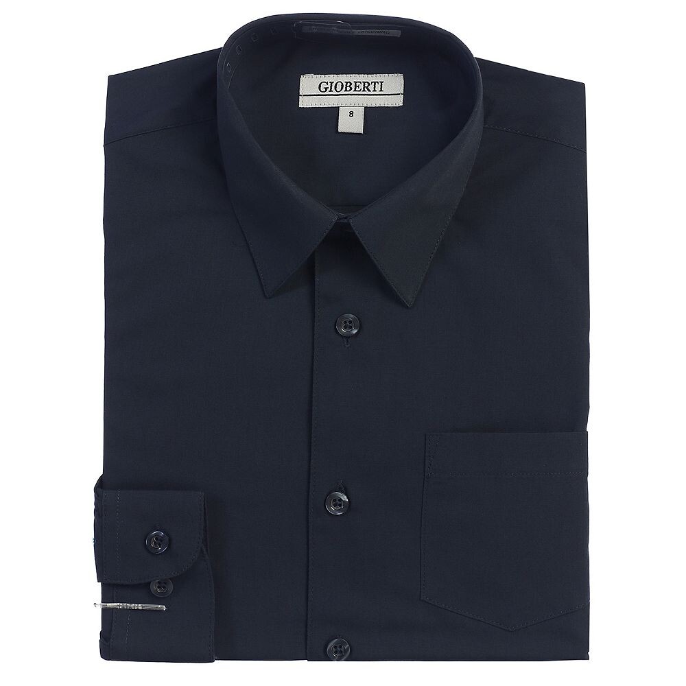 Детская однотонная классическая рубашка Gioberti с длинными рукавами, темно-синий
Детская однотонная классическая рубашка Gioberti с длинными рукавами, темно-синий