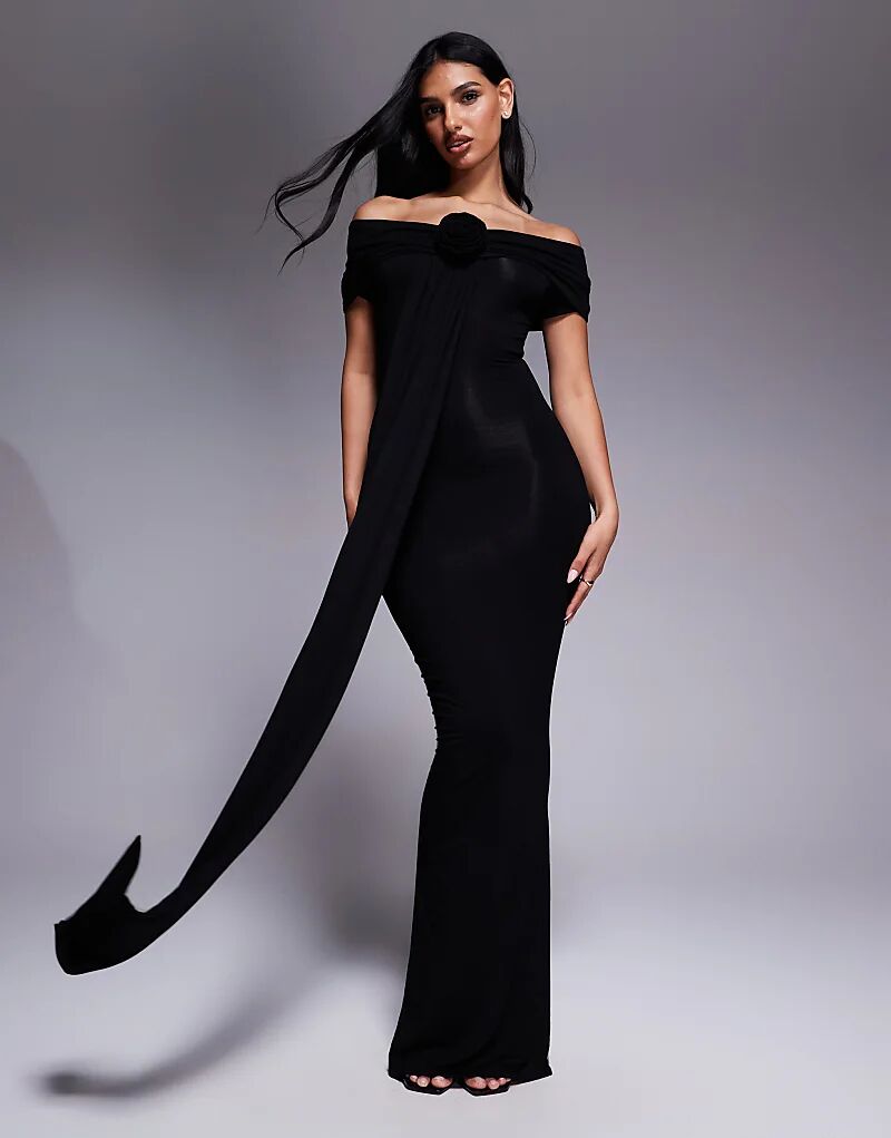 Платье макси-костюма Wanderdoll Belle с драпировкой и вырезом "вторая кожа" черного цвета
Платье макси-костюма Wanderdoll Belle с драпировкой и вырезом "вторая кожа" черного цвета