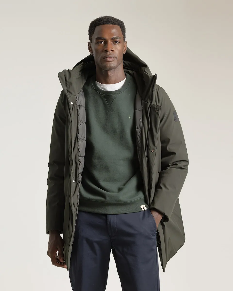 Мужская техническая стеганая парка с капюшоном PuroEgo, темно-зеленый
Мужская техническая стеганая парка с капюшоном PuroEgo, темно-зеленый