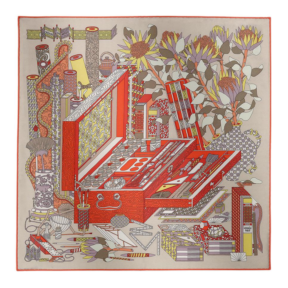 HERMES Шёлковый шарф унисекс красный, Red
HERMES Шёлковый шарф унисекс красный, Red