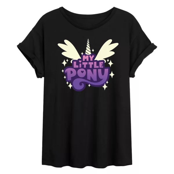 Футболка размера «большой» для юниоров с крыльями моего маленького пони Licensed Character, черный 
Футболка размера «большой» для юниоров с крыльями моего маленького пони Licensed Character, черный