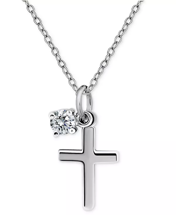 Ожерелье с подвеской в виде полированного креста и кубического циркония, 16 дюймов + 2 дюйма, эксклюзивно в Macy's Giani Bernini, silver
Ожерелье с подвеской в виде полированного креста и кубического циркония, 16 дюймов + 2 дюйма, эксклюзивно в Macy's Giani Bernini, silver