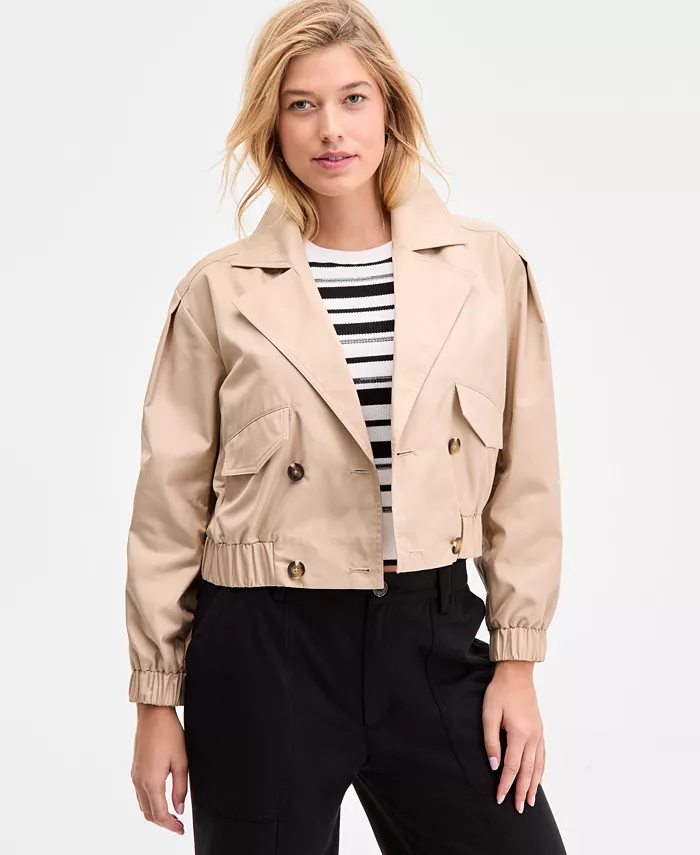 Женская однотонная укороченная куртка-тренч On 34th, коричневый/бежевый
Женская однотонная укороченная куртка-тренч On 34th, коричневый/бежевый