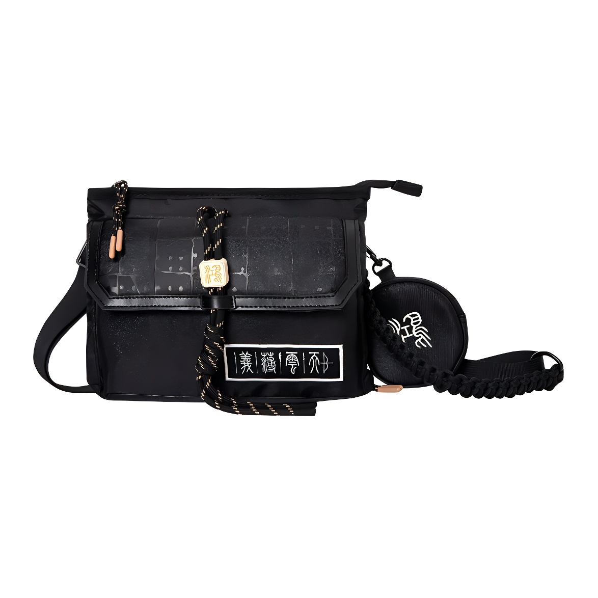 Текстильная тканевая сумка через плечо унисекс обычная матовая черная Erke
Текстильная тканевая сумка через плечо унисекс обычная матовая черная Erke