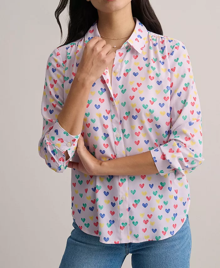 Женская рубашка Натали с принтом сердец UNTUCKit, фиолетовый
Женская рубашка Натали с принтом сердец UNTUCKit, фиолетовый