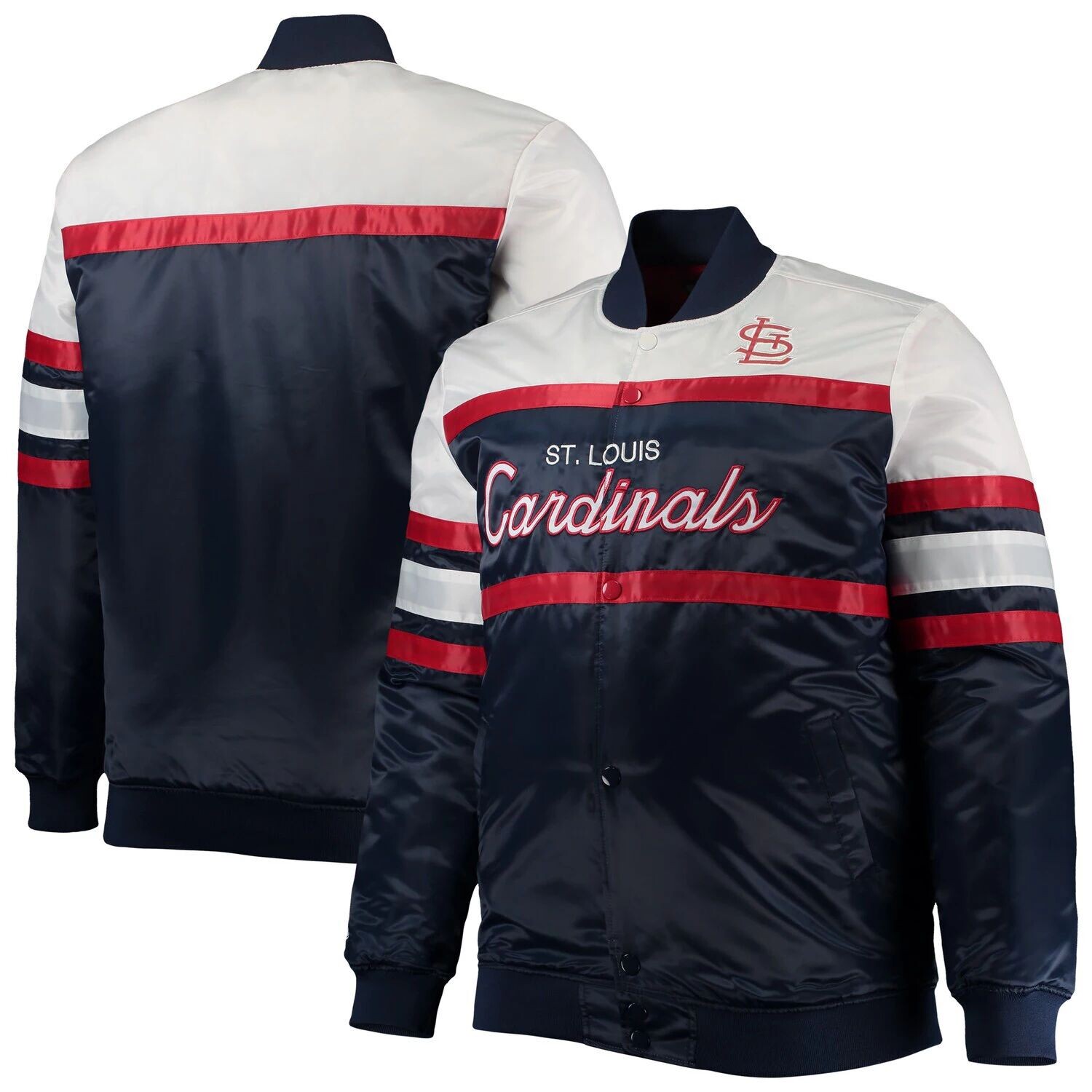Мужская темно-синяя/красная Mitchell & Ness St. Louis Cardinals Big & Tall Coaches атласная куртка на кнопках, Красный, Мужская темно-синяя/красная Mitchell & Ness St. Louis Cardinals Big & Tall Coaches атласная куртка на кнопках 
Мужская темно-синяя/красная Mitchell & Ness St. Louis Cardinals Big & Tall Coaches атласная куртка на кнопках, Красный, Мужская темно-синяя/красная Mitchell & Ness St. Louis Cardinals Big & Tall Coaches атласная куртка на кнопках