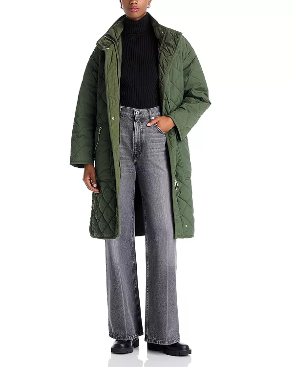 Стеганое тканое пальто Bernardo, зеленый
Стеганое тканое пальто Bernardo, зеленый