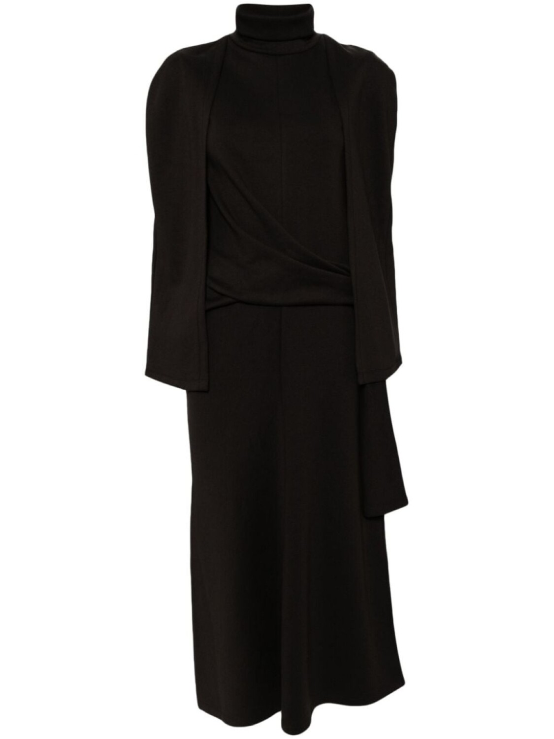 Goen.J платье с эффектом накидки и декоративными узлами, коричневый
Goen.J платье с эффектом накидки и декоративными узлами, коричневый