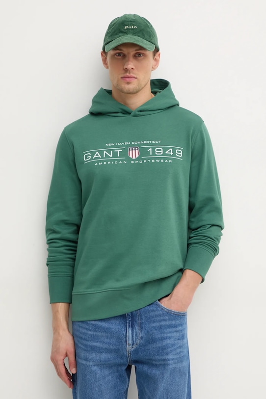 Толстовка Gant, зеленый
Толстовка Gant, зеленый