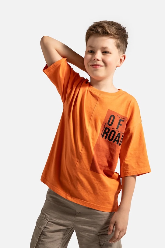 Хлопковая футболка Coccodrillo, оранжевый
Хлопковая футболка Coccodrillo, оранжевый