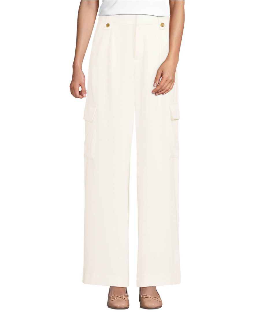 Женские мягкие польские брюки-карго с высокой посадкой и широкими штанинами Lands' End, Ivory
Женские мягкие польские брюки-карго с высокой посадкой и широкими штанинами Lands' End, Ivory