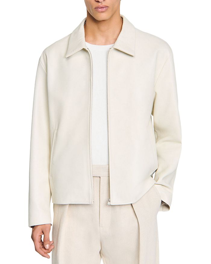 Классическая кожаная куртка Sandro, белый
Классическая кожаная куртка Sandro, белый