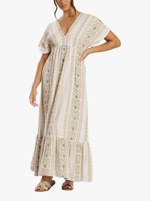 Жаккардовое макси-платье с v-образным вырезом South Beach, разноцветный
Жаккардовое макси-платье с v-образным вырезом South Beach, разноцветный