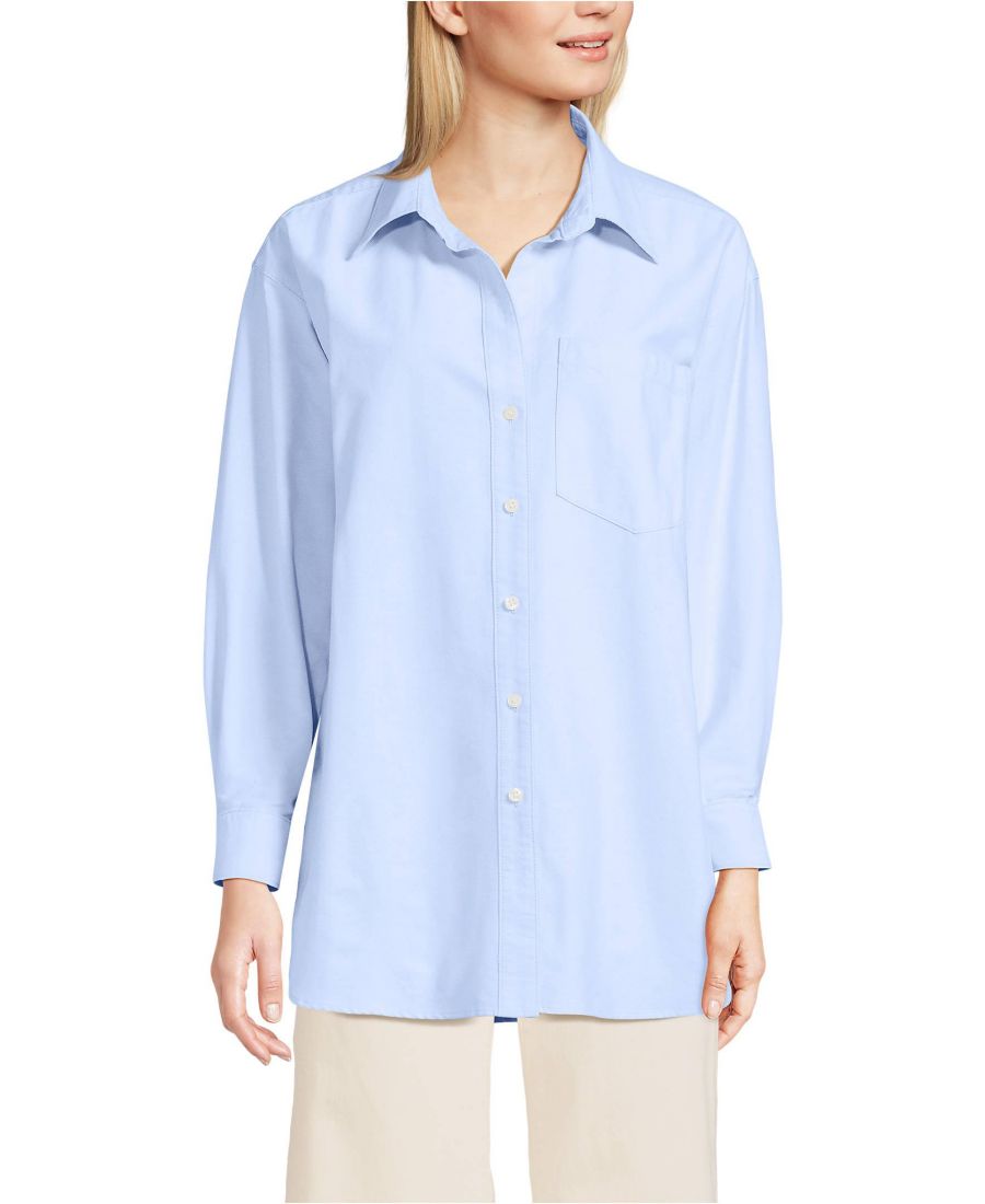 Женская рубашка оверсайз в стиле Оксфорд с пуговицами спереди Lands' End, Clear blue sky
Женская рубашка оверсайз в стиле Оксфорд с пуговицами спереди Lands' End, Clear blue sky