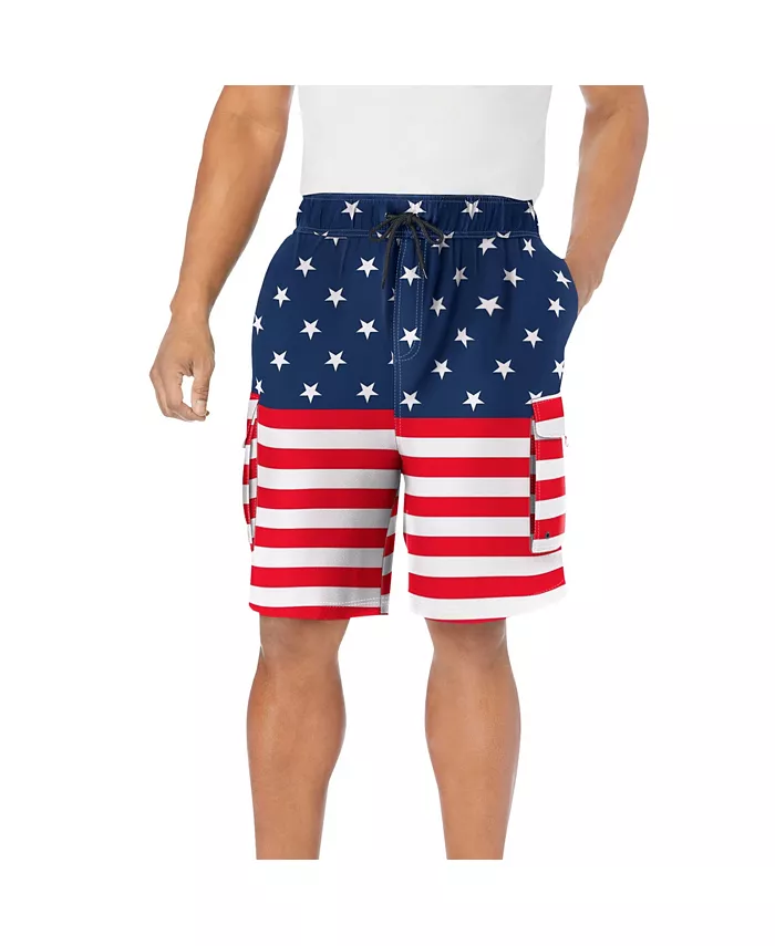 Высокие плавки-карго с принтом 8" KingSize, мультиколор
Высокие плавки-карго с принтом 8" KingSize, мультиколор