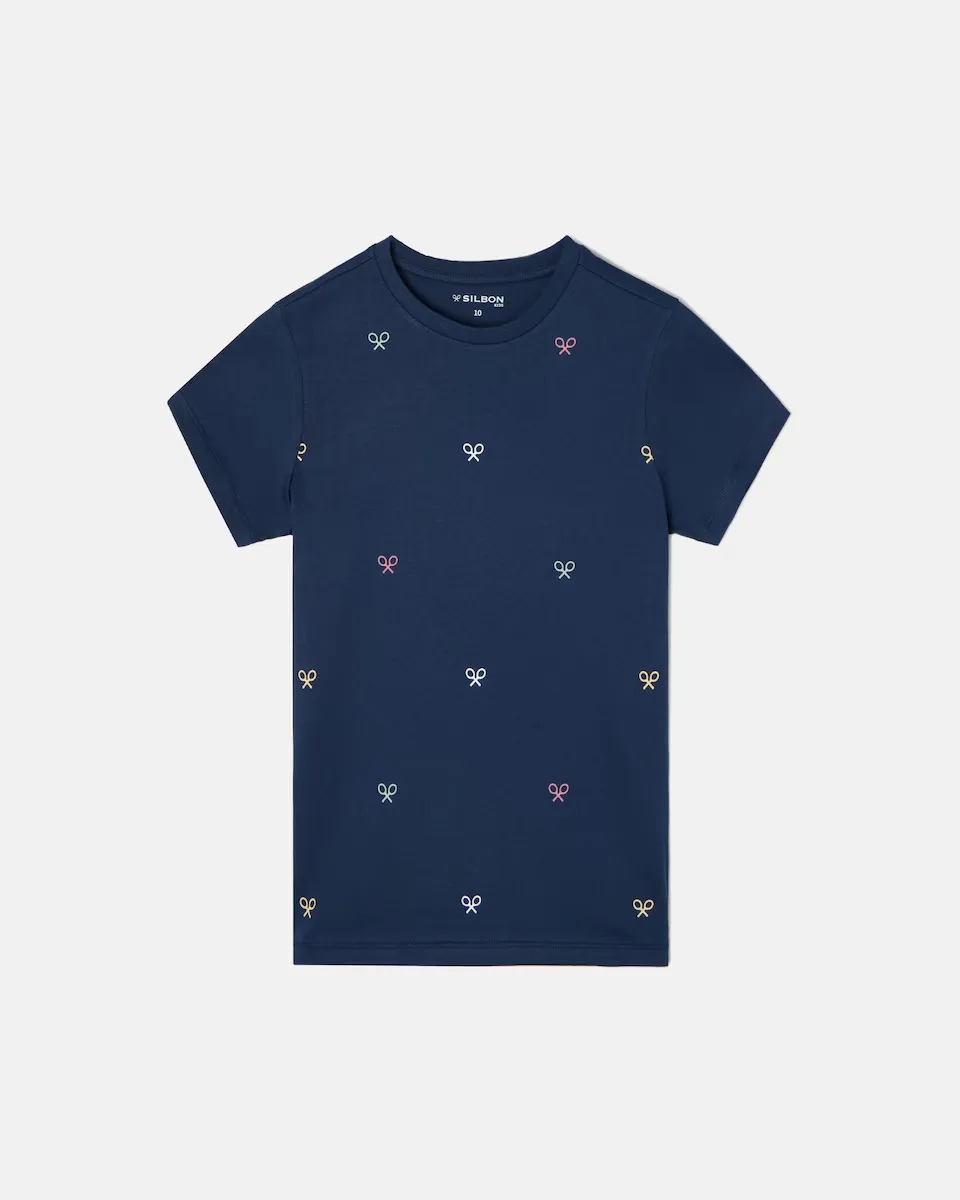 Футболка с несколькими ракетками для мальчиков Silbon, тёмно-синий
Футболка с несколькими ракетками для мальчиков Silbon, тёмно-синий