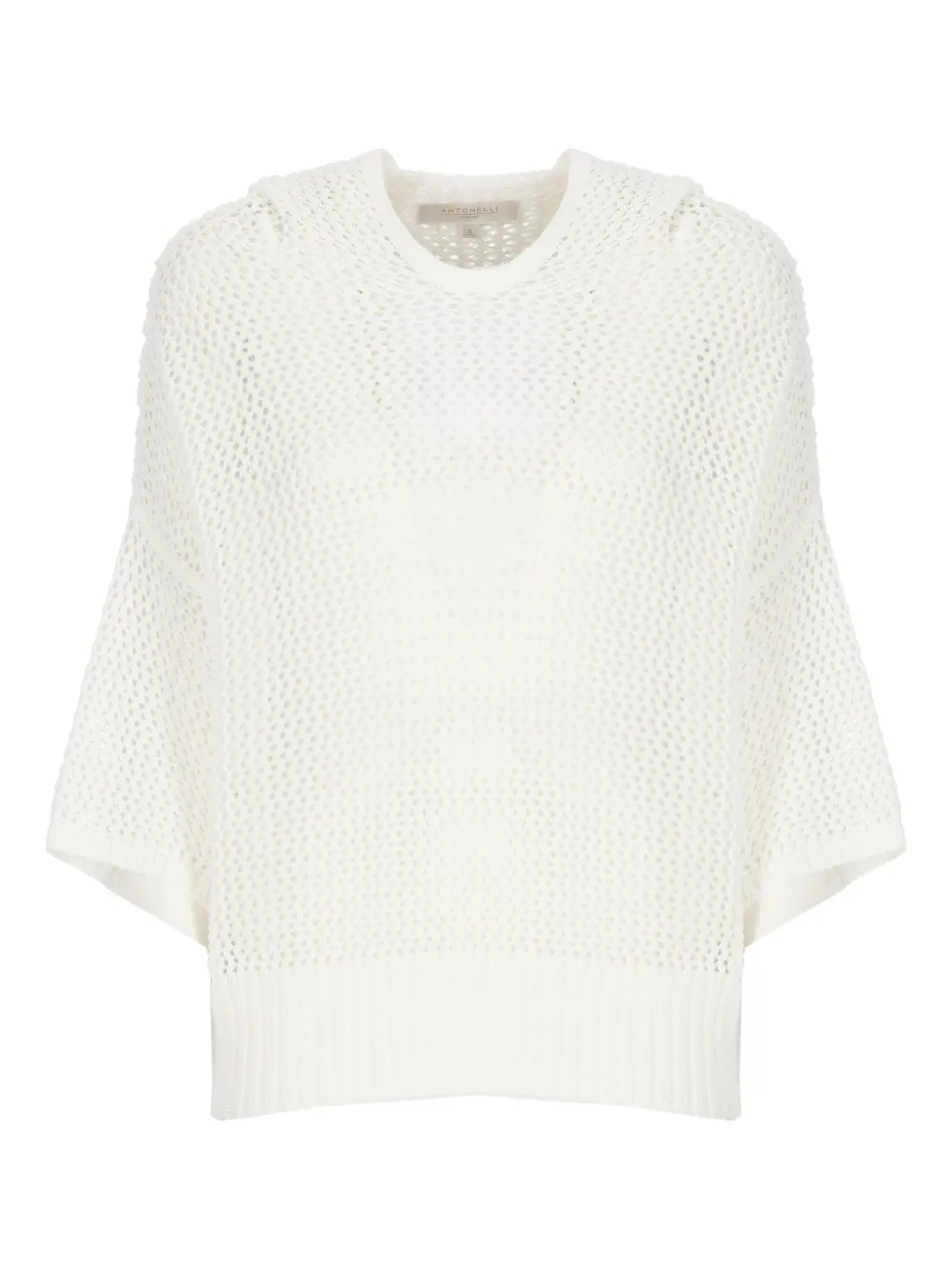 Свитер с капюшоном и перфорированным узором Antonelli, белый
Свитер с капюшоном и перфорированным узором Antonelli, белый