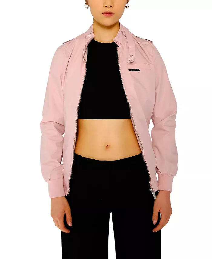Женская классическая куртка Iconic Racer (узкий крой) Members Only, розовый 
Женская классическая куртка Iconic Racer (узкий крой) Members Only, розовый