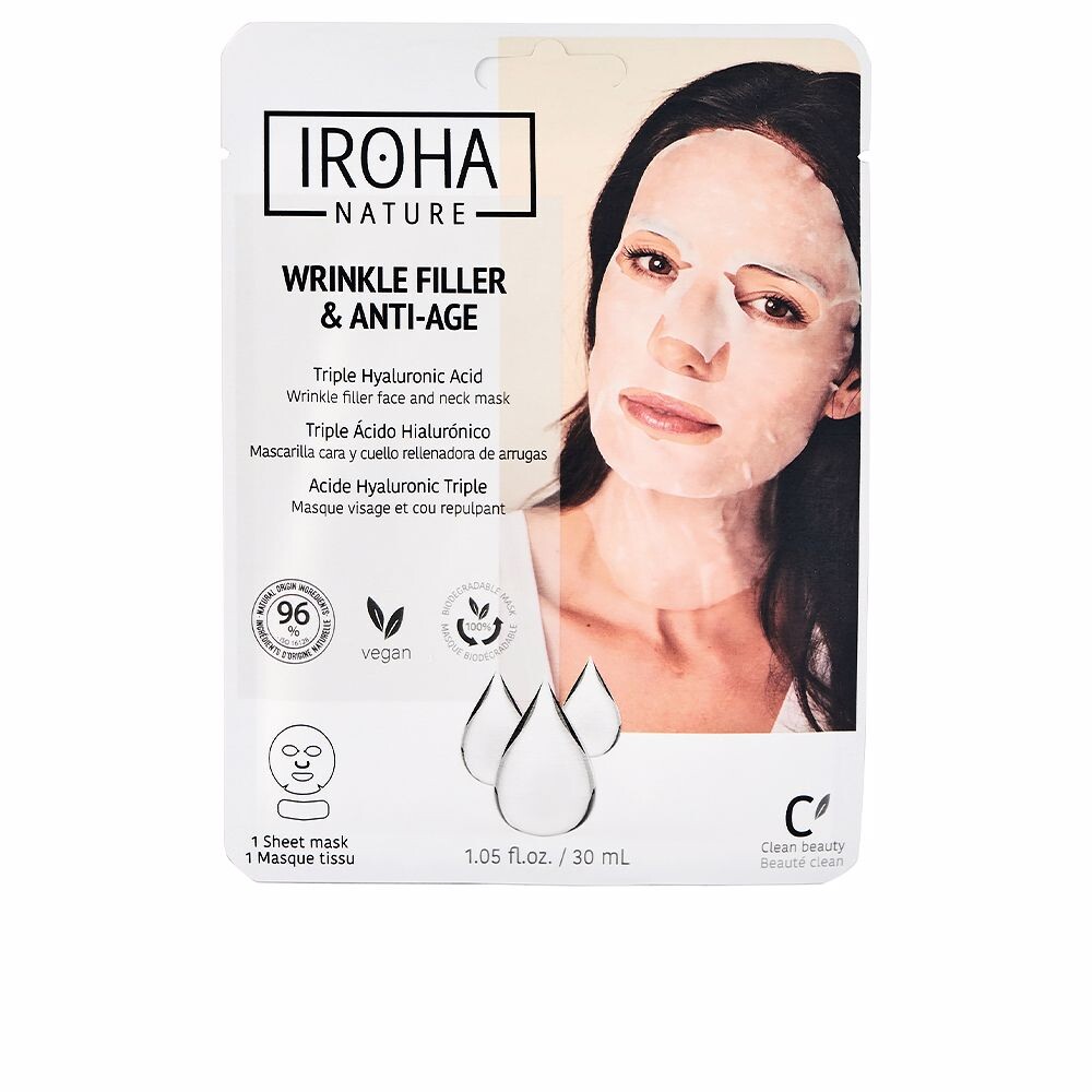 Маска для лица Mascarilla facial tisú rellenadora & anti-aging triple ácido hialurónico Iroha nature, 30 мл
Маска для лица Mascarilla facial tisú rellenadora & anti-aging triple ácido hialurónico Iroha nature, 30 мл