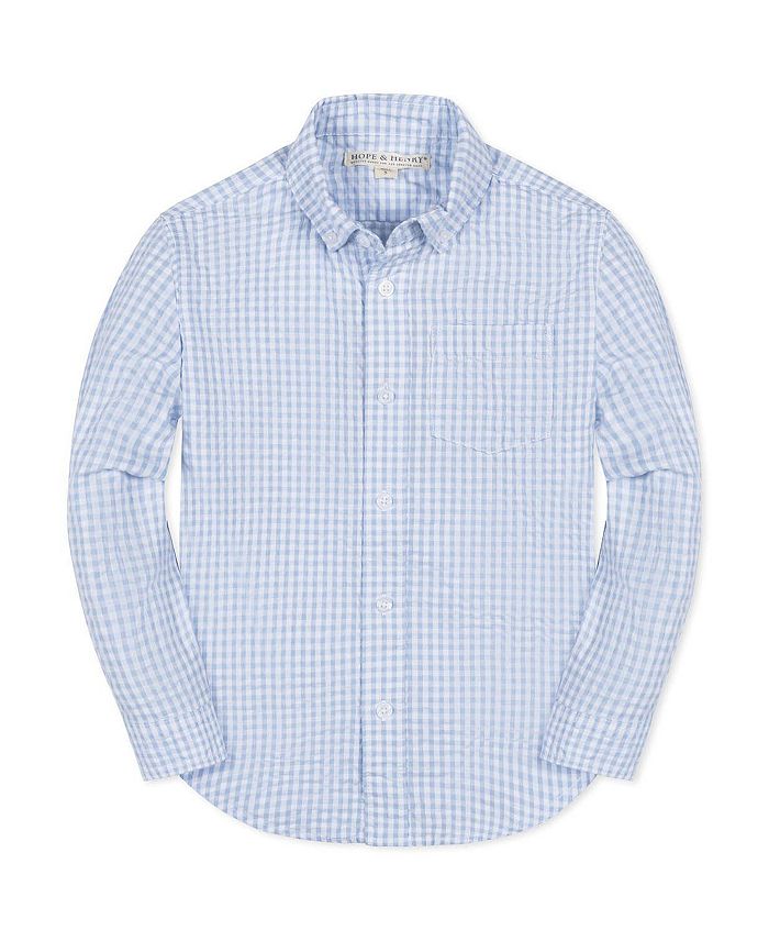 Мальчиковая органическая рубашка с длинным рукавом в полоску "пике" на пуговицах - для старших детей Hope & Henry, синий
Мальчиковая органическая рубашка с длинным рукавом в полоску "пике" на пуговицах - для старших детей Hope & Henry, синий