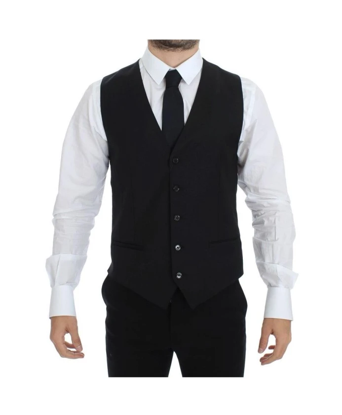 Черный шерстяной жилет, классический крой. Dolce & Gabbana, черный
Черный шерстяной жилет, классический крой. Dolce & Gabbana, черный