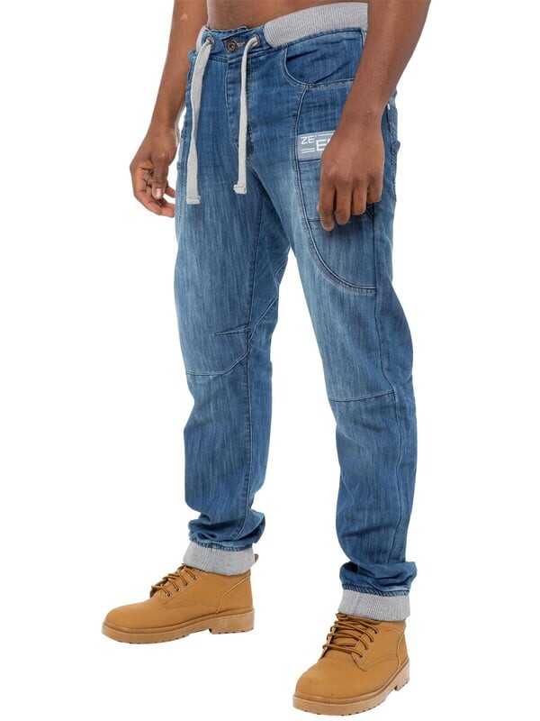 Мужские джинсы-джоггеры из денима с манжетами Enzo, синий
Мужские джинсы-джоггеры из денима с манжетами Enzo, синий