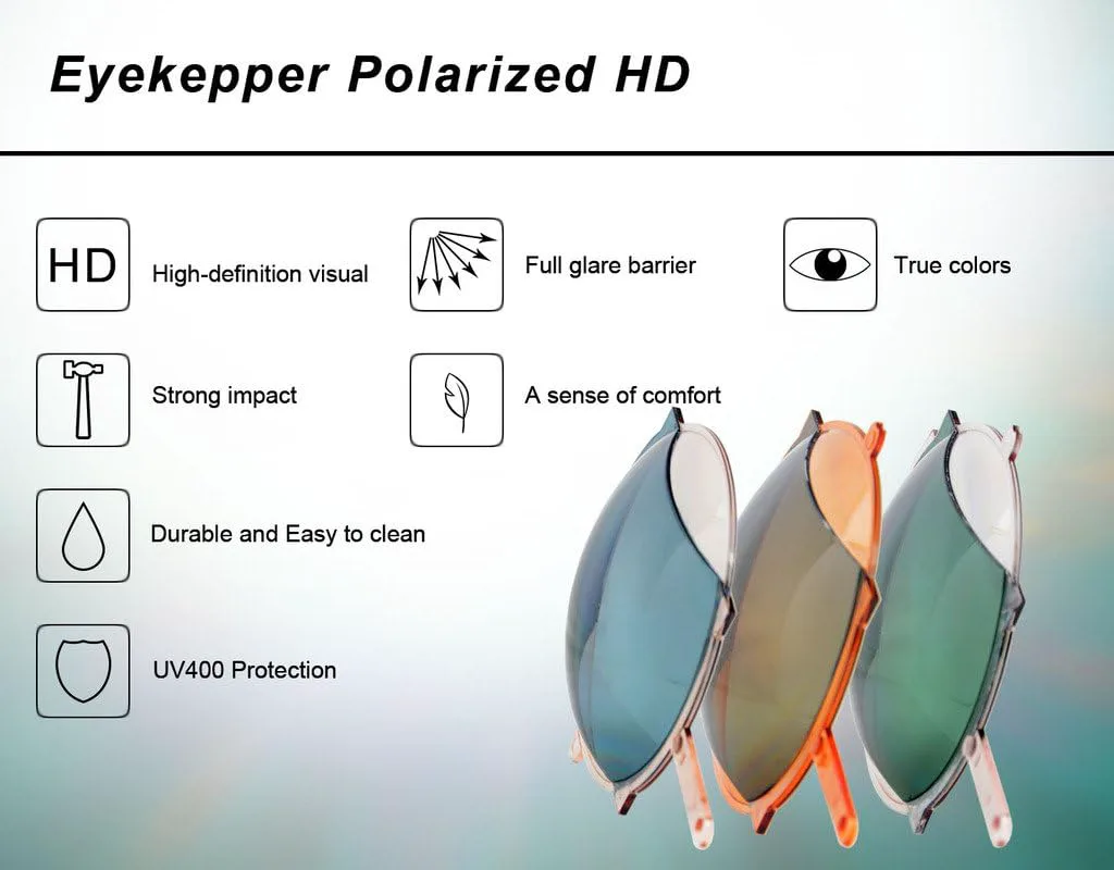 Солнцезащитные очки Eyekepper в стиле «пилот» с поликарбонатными линзами, поляризованными линзами, металлической оправой и пружинными шарнирами, Gunmetal/Grey Lens
Солнцезащитные очки Eyekepper в стиле «пилот» с поликарбонатными линзами, поляризованными линзами, металлической оправой и пружинными шарнирами, Gunmetal/Grey Lens