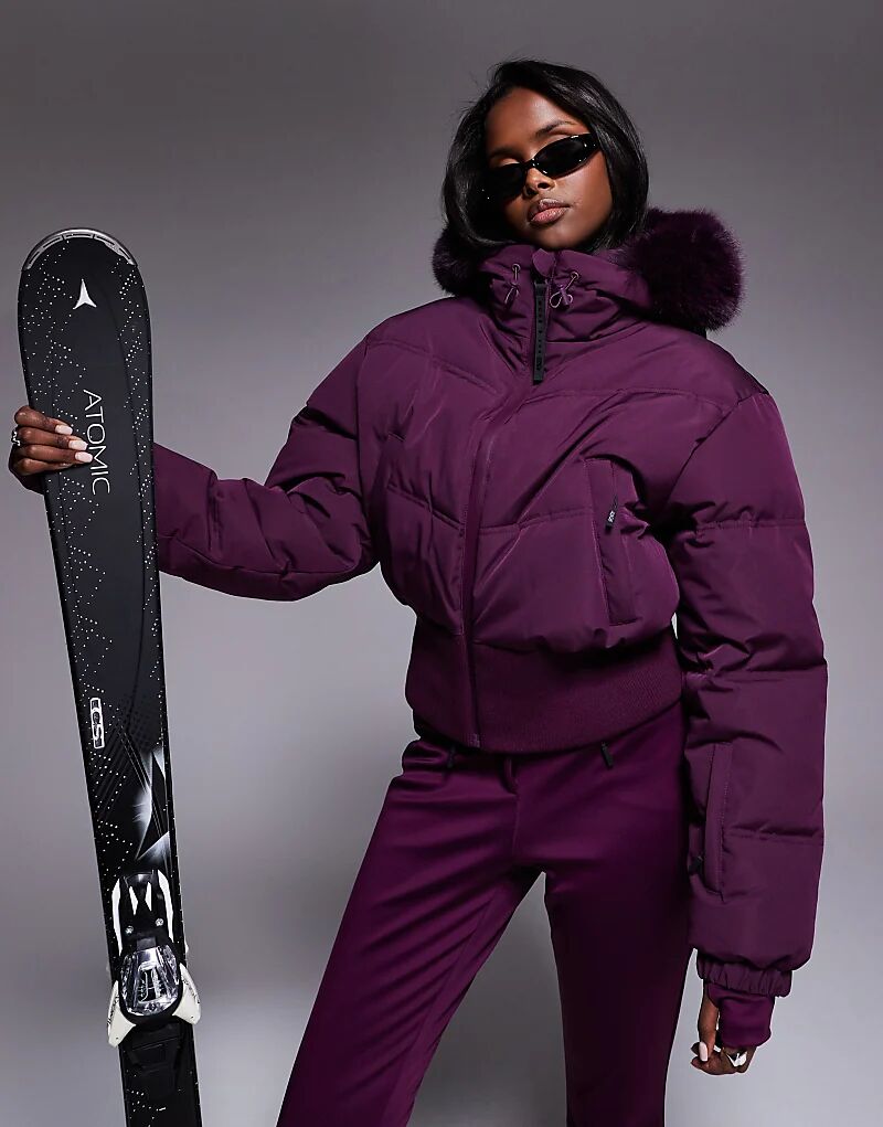 Укороченная горнолыжная куртка-бомбер ASOS 4505 с искусственным мехом на капюшоне, сливового цвета
Укороченная горнолыжная куртка-бомбер ASOS 4505 с искусственным мехом на капюшоне, сливового цвета