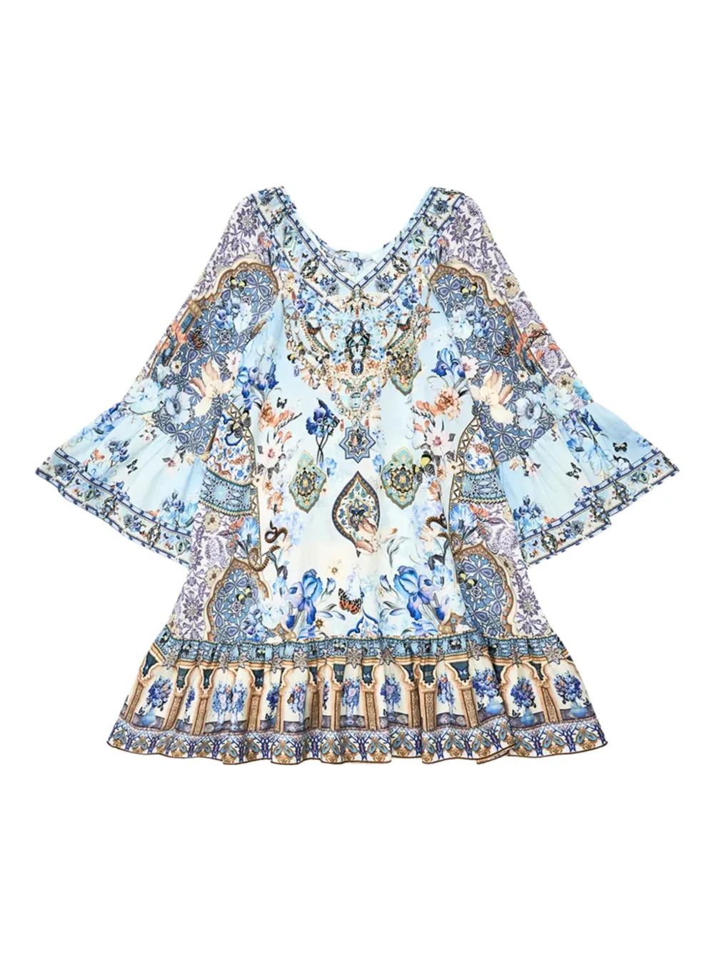 Платье с рукавами колокол и цветочным принтом Camilla Kids, синий
Платье с рукавами колокол и цветочным принтом Camilla Kids, синий