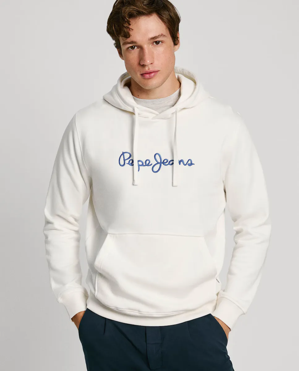Мужская толстовка с регулируемым капюшоном и вышитым логотипом Pepe Jeans, белый
Мужская толстовка с регулируемым капюшоном и вышитым логотипом Pepe Jeans, белый