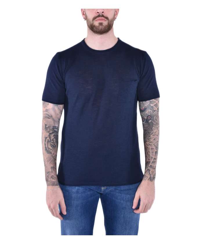 Хлопковый свитер с круглым вырезом и короткими рукавами Blauer, синий
Хлопковый свитер с круглым вырезом и короткими рукавами Blauer, синий