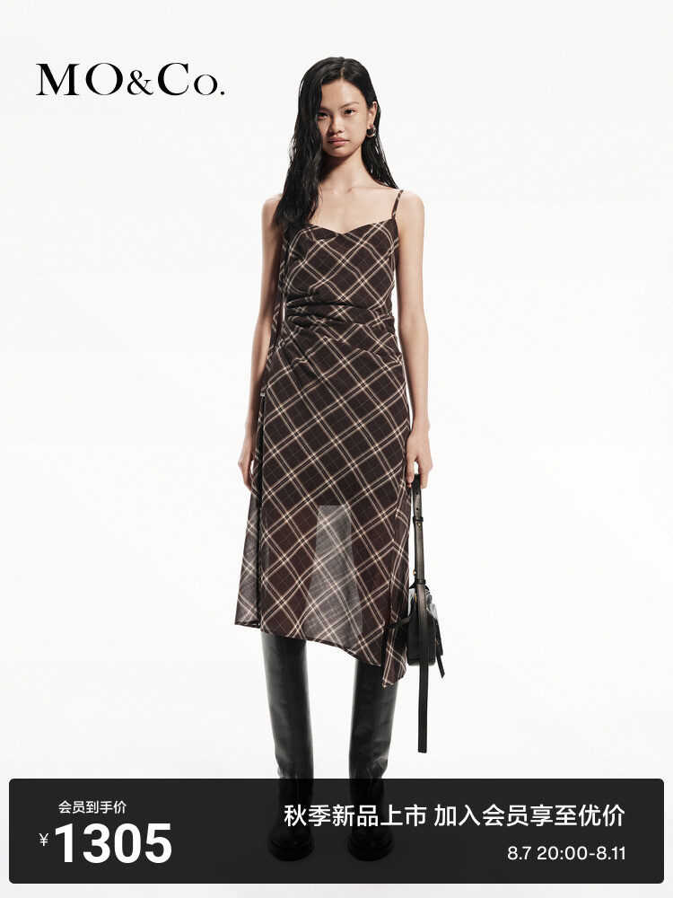 Ассиметричное клетчатое платье-юбка Moco на бретельках, черно-белый
Ассиметричное клетчатое платье-юбка Moco на бретельках, черно-белый