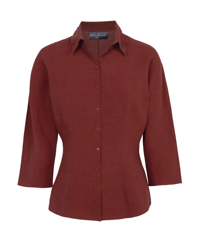 Льняная рубашка Cortana, коричневый
Льняная рубашка Cortana, коричневый