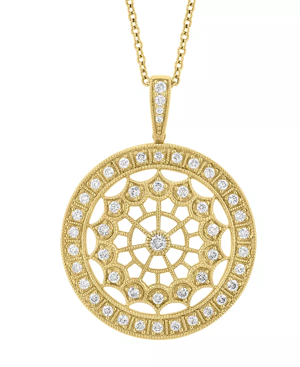 Ожерелье с ажурным бриллиантом Эффи диаметром 18 дюймов (1/2 карата) из 14-каратного золота Effy Collection, gold
Ожерелье с ажурным бриллиантом Эффи диаметром 18 дюймов (1/2 карата) из 14-каратного золота Effy Collection, gold