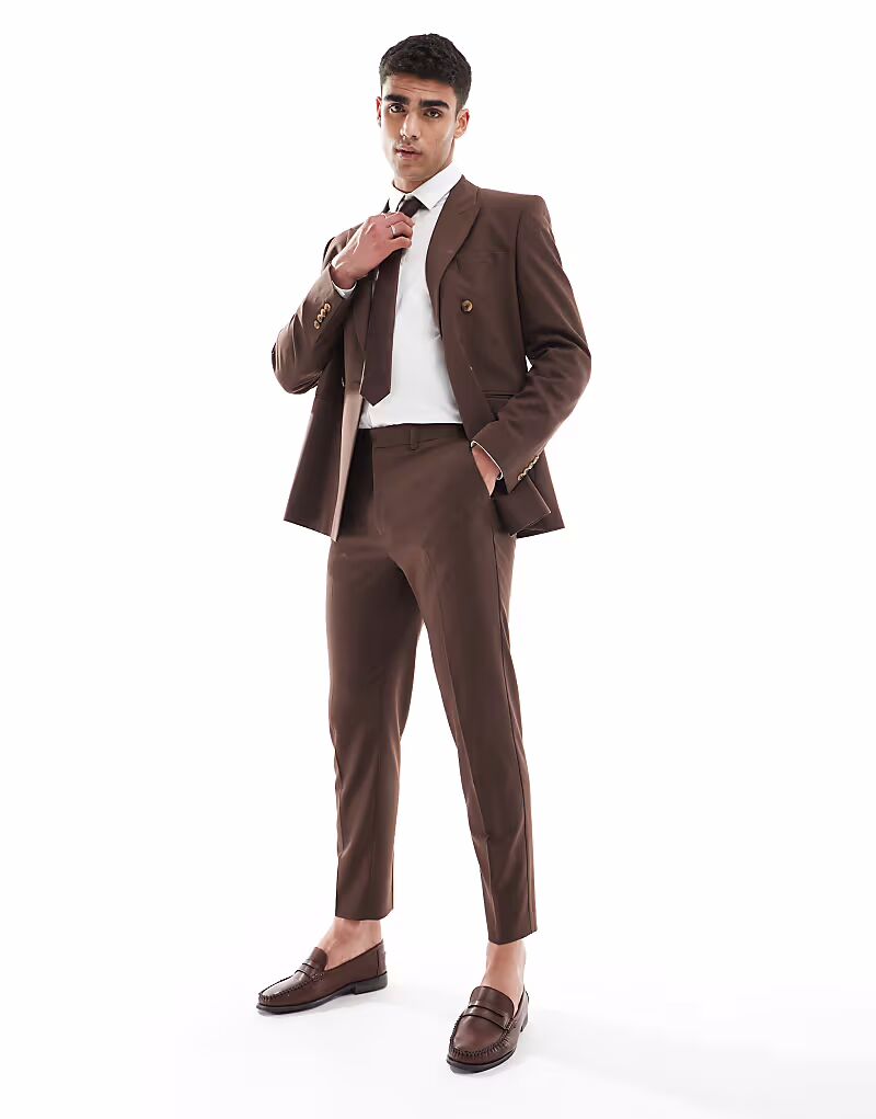 Зауженные брюки ASOS DESIGN коричневого цвета
Зауженные брюки ASOS DESIGN коричневого цвета