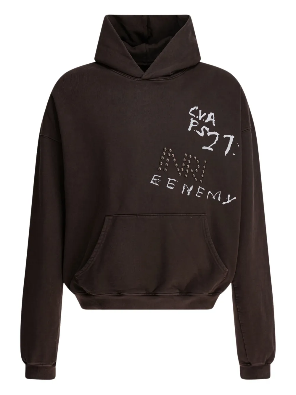 Толстовка с капюшоном и принтом в виде заклепок RRR123, коричневый
Толстовка с капюшоном и принтом в виде заклепок RRR123, коричневый