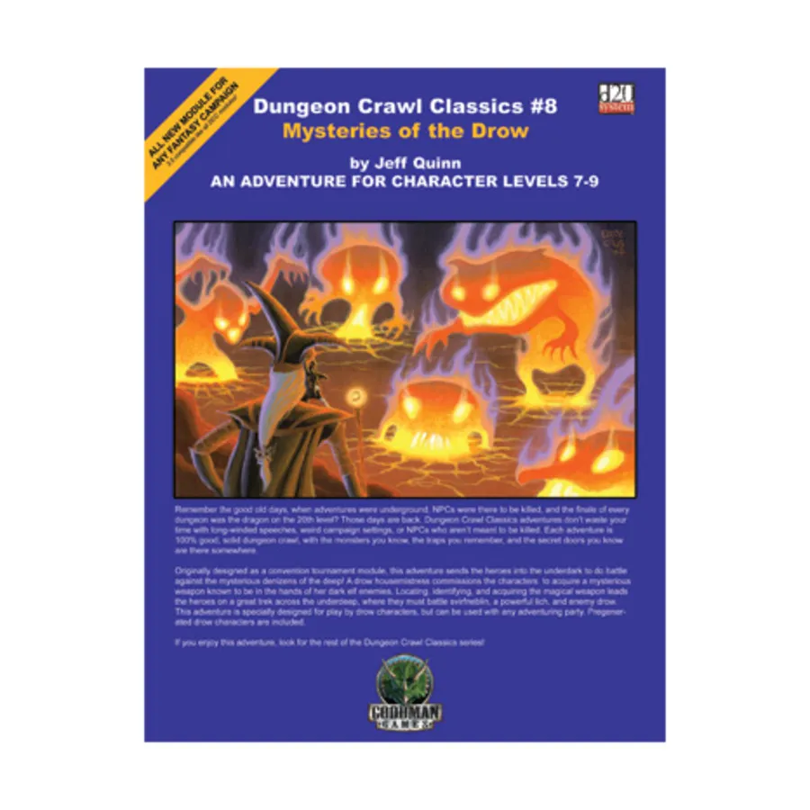 Модуль Mysteries of the Drow (2nd Printing), Dungeon Crawl Classics - #1-15 (d20)
Модуль Mysteries of the Drow (2nd Printing), Dungeon Crawl Classics - #1-15 (d20)