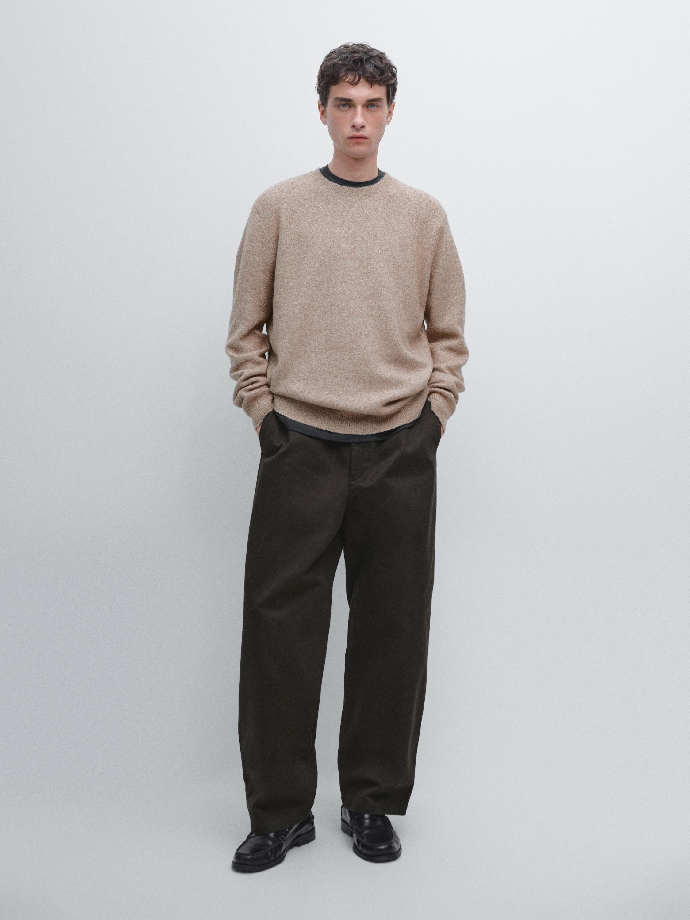 Пятнистый вязаный свитер с круглым вырезом Massimo Dutti, Mink
Пятнистый вязаный свитер с круглым вырезом Massimo Dutti, Mink