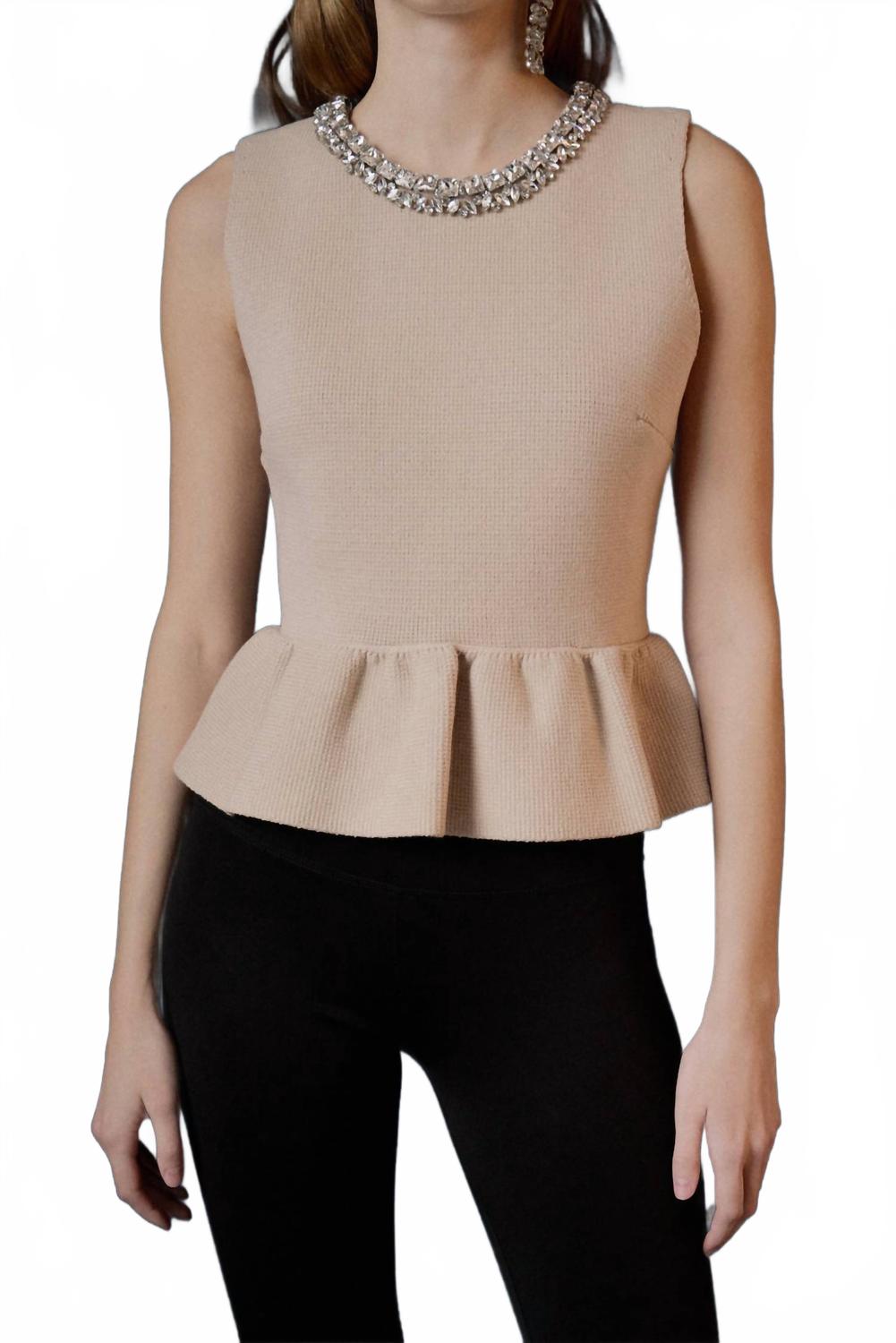 Endless rose Вязаный топ с баской и декоративной отделкой Jewel Trim Keck, бежевый цвет
Endless rose Вязаный топ с баской и декоративной отделкой Jewel Trim Keck, бежевый цвет