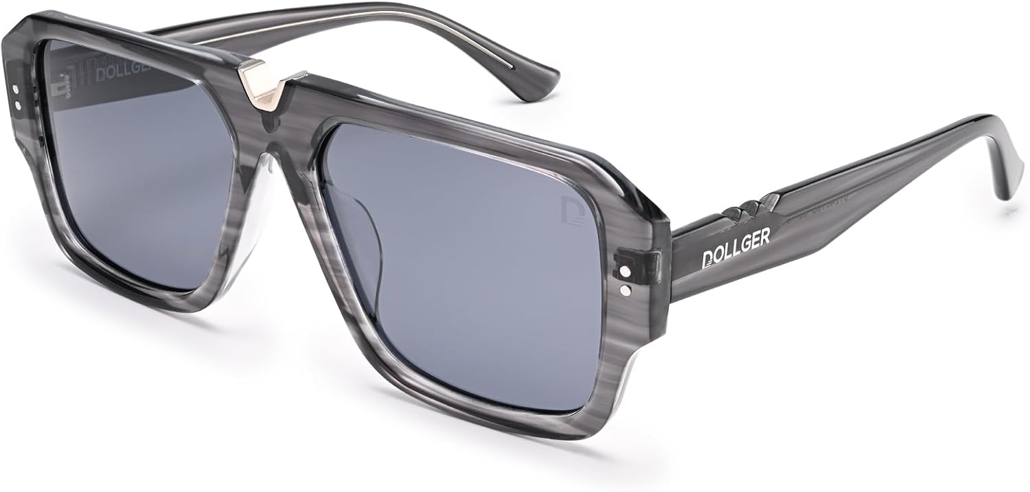 Солнцезащитные очки Dollger увеличенного размера из ацетата с поляризацией, квадратной формы, в стиле «авиатор», модные дизайнерские очки 2025 года, Grey Frame Grey Lens
Солнцезащитные очки Dollger увеличенного размера из ацетата с поляризацией, квадратной формы, в стиле «авиатор», модные дизайнерские очки 2025 года, Grey Frame Grey Lens