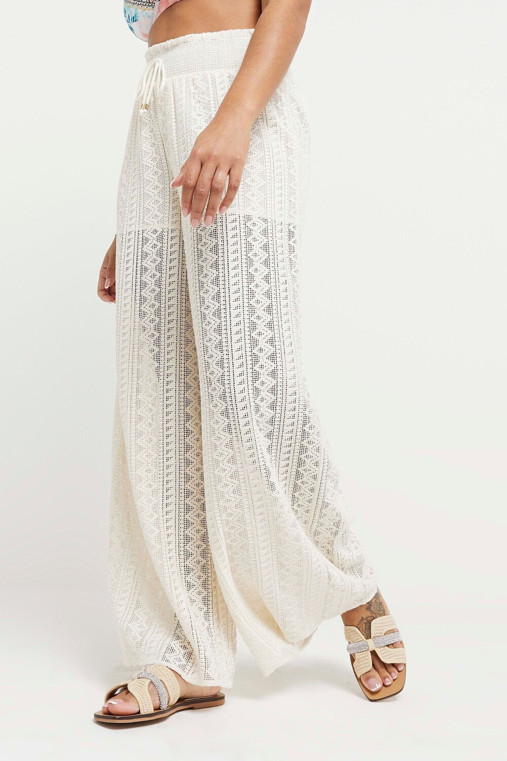 Пляжные широкие брюки крючком River Island, бежевый
Пляжные широкие брюки крючком River Island, бежевый