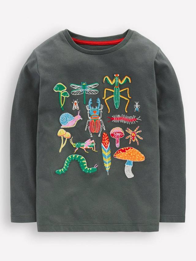 Детская хлопковая футболка с длинными рукавами и светящимся принтом Mini Boden, Smoke Insects
Детская хлопковая футболка с длинными рукавами и светящимся принтом Mini Boden, Smoke Insects