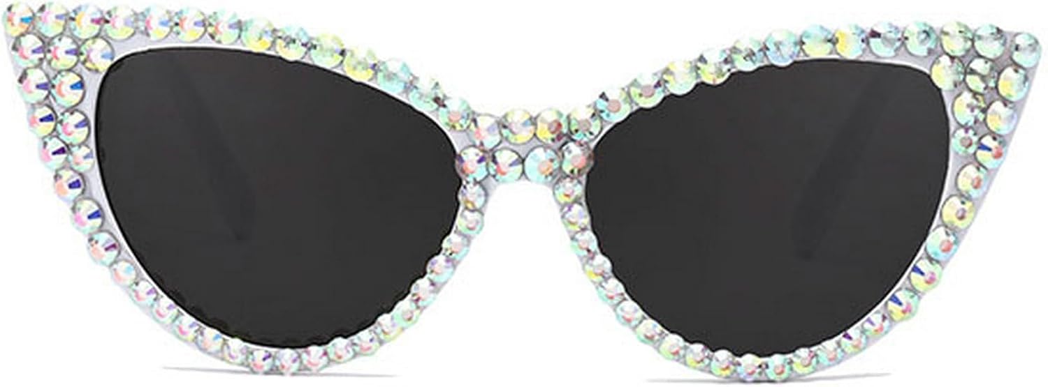 Ретро-солнцезащитные очки «кошачий глаз» со стразами для женщин, модные женские солнцезащитные очки с бриллиантами, трендовые очки для вечеринок на открытом воздухе mincl, White Gray
Ретро-солнцезащитные очки «кошачий глаз» со стразами для женщин, модные женские солнцезащитные очки с бриллиантами, трендовые очки для вечеринок на открытом воздухе mincl, White Gray